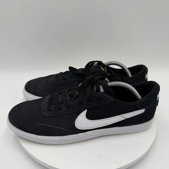 Nike NB Heritage Vulc SB Casual Sneakers Black White Mens Sz 11 Suede Canvas - Picture 1 of 8
